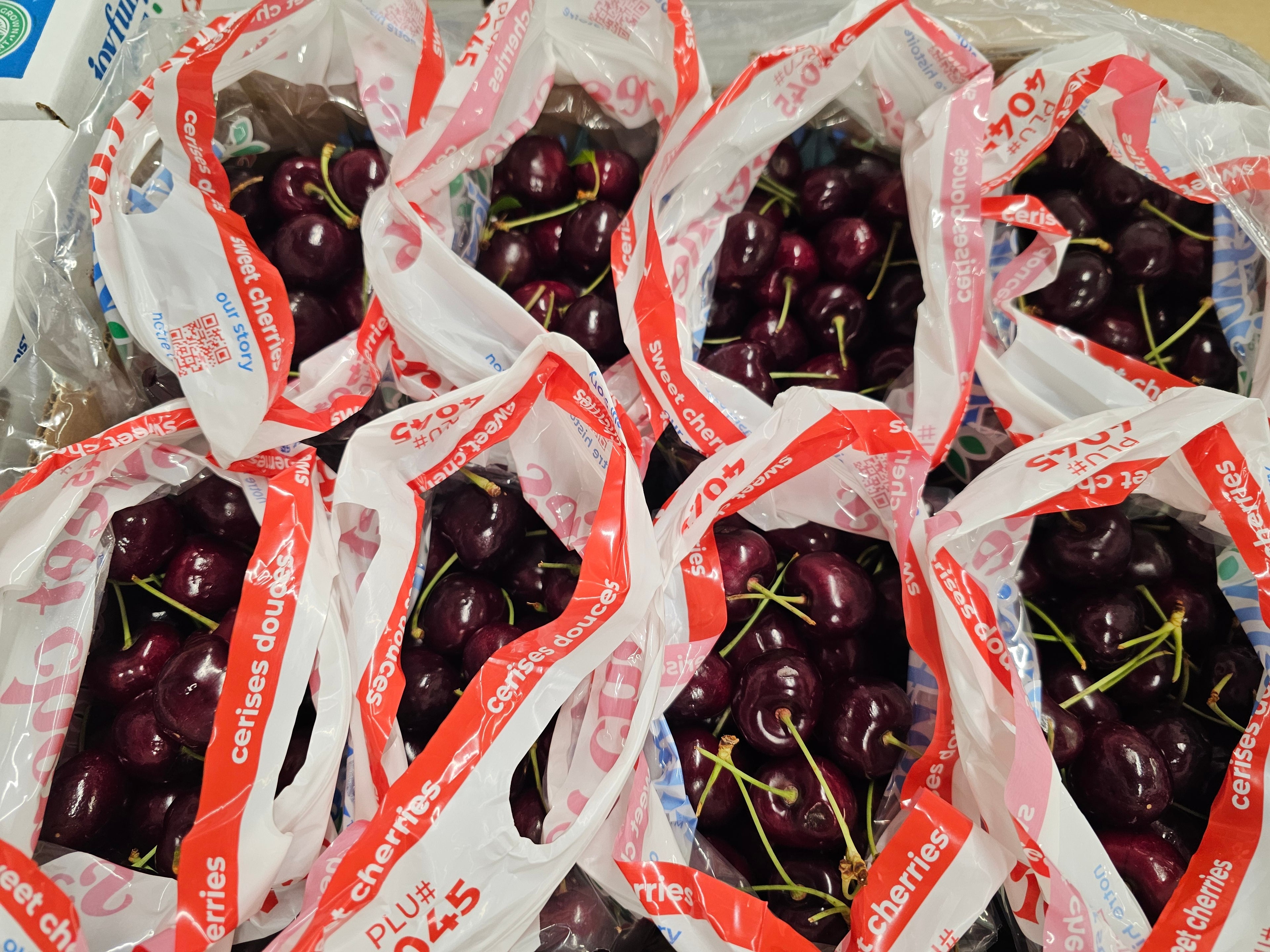 Cherries, Washington Bing - 11.5 row, 18lb Box