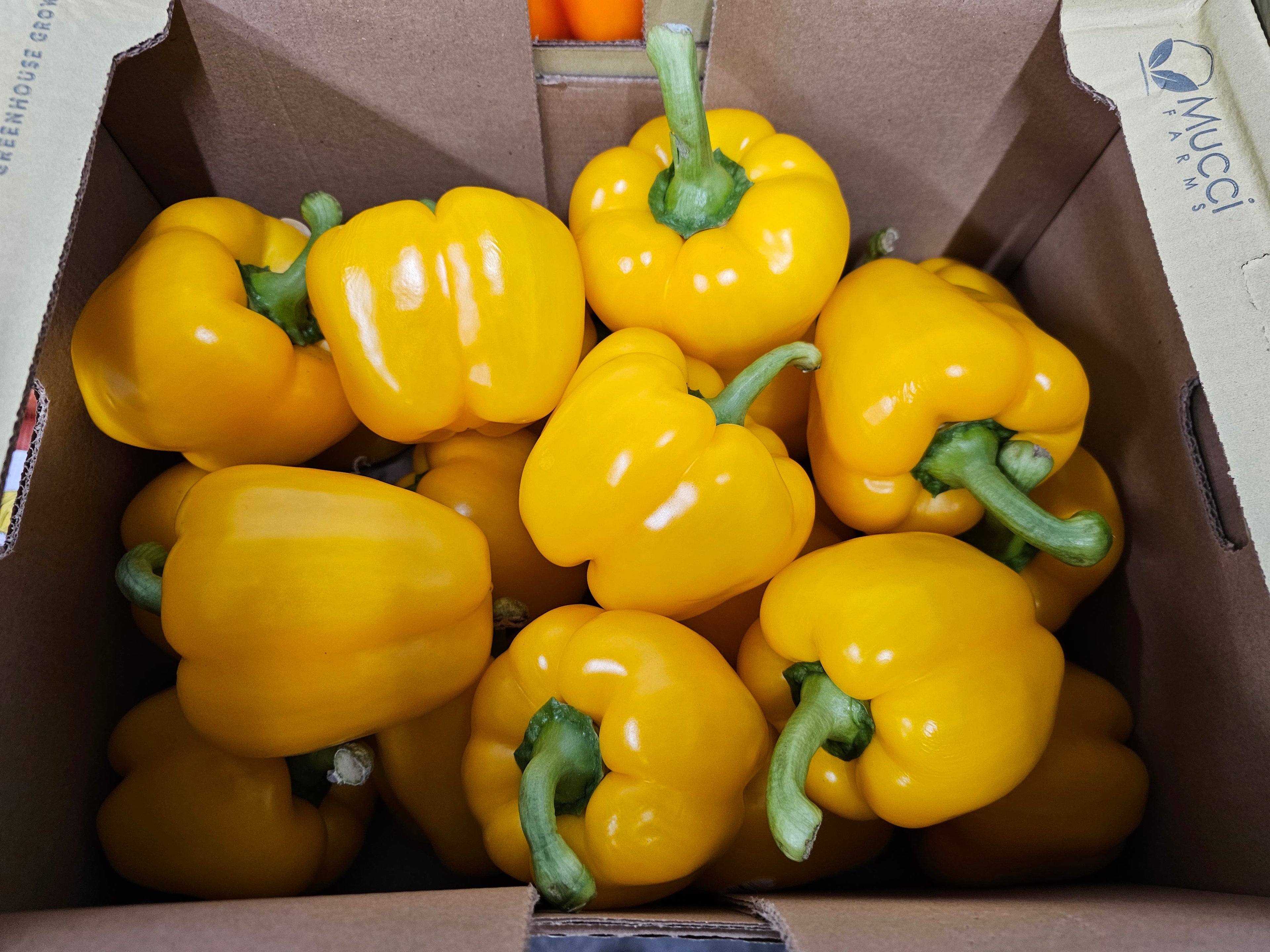Peppers, Yellow Bell - 11lb box